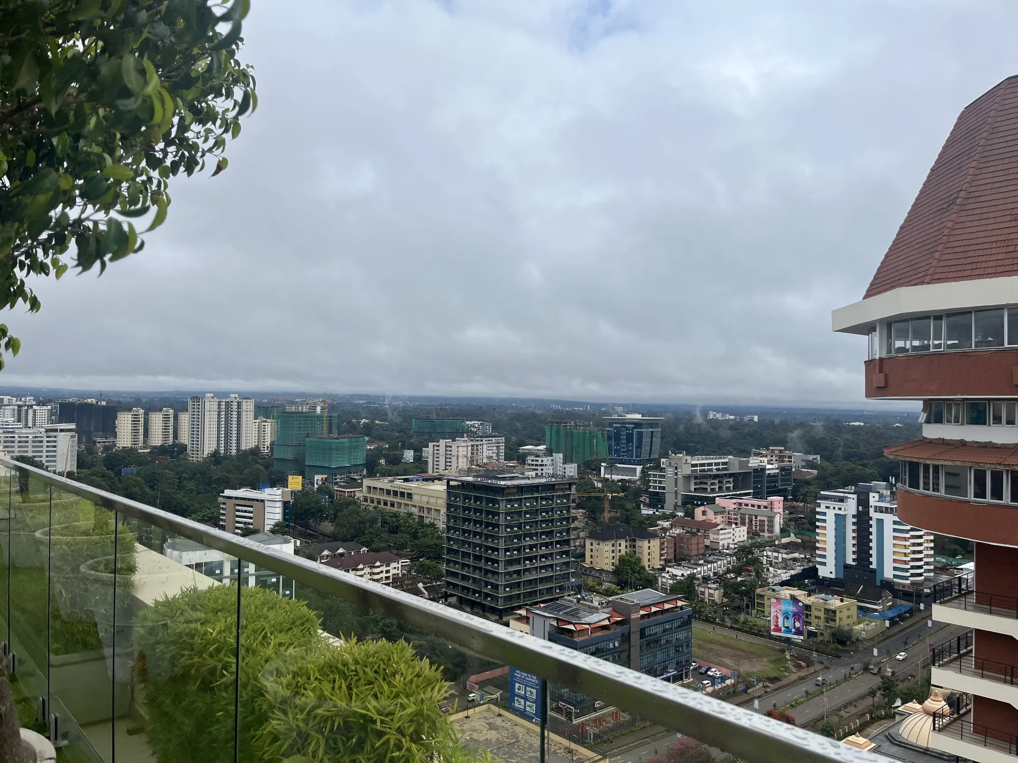 Nairobi skyline seen from a rooftop